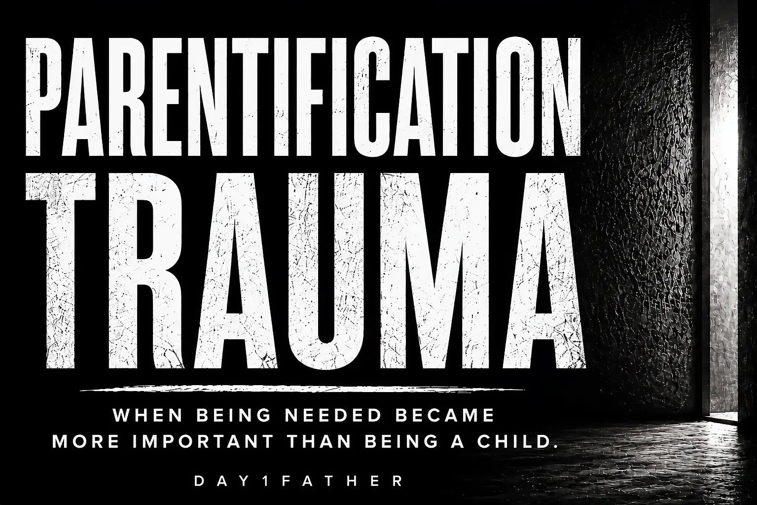 Child carrying adult responsibilities because of parentification and early caregiving